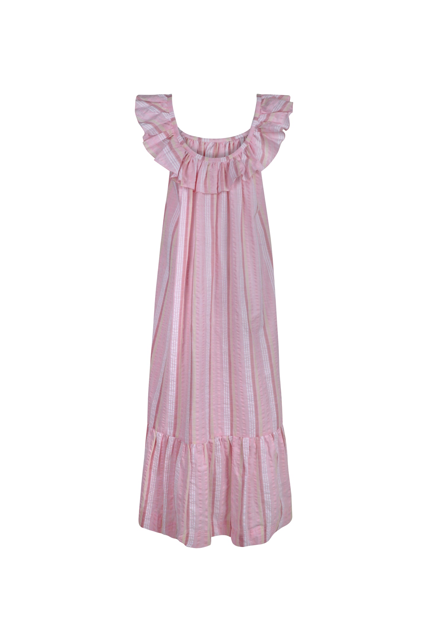 Bisset maxi - pink seersucker