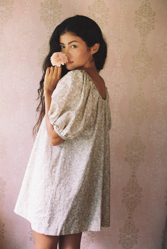 Bloom tie mini - sage bloom