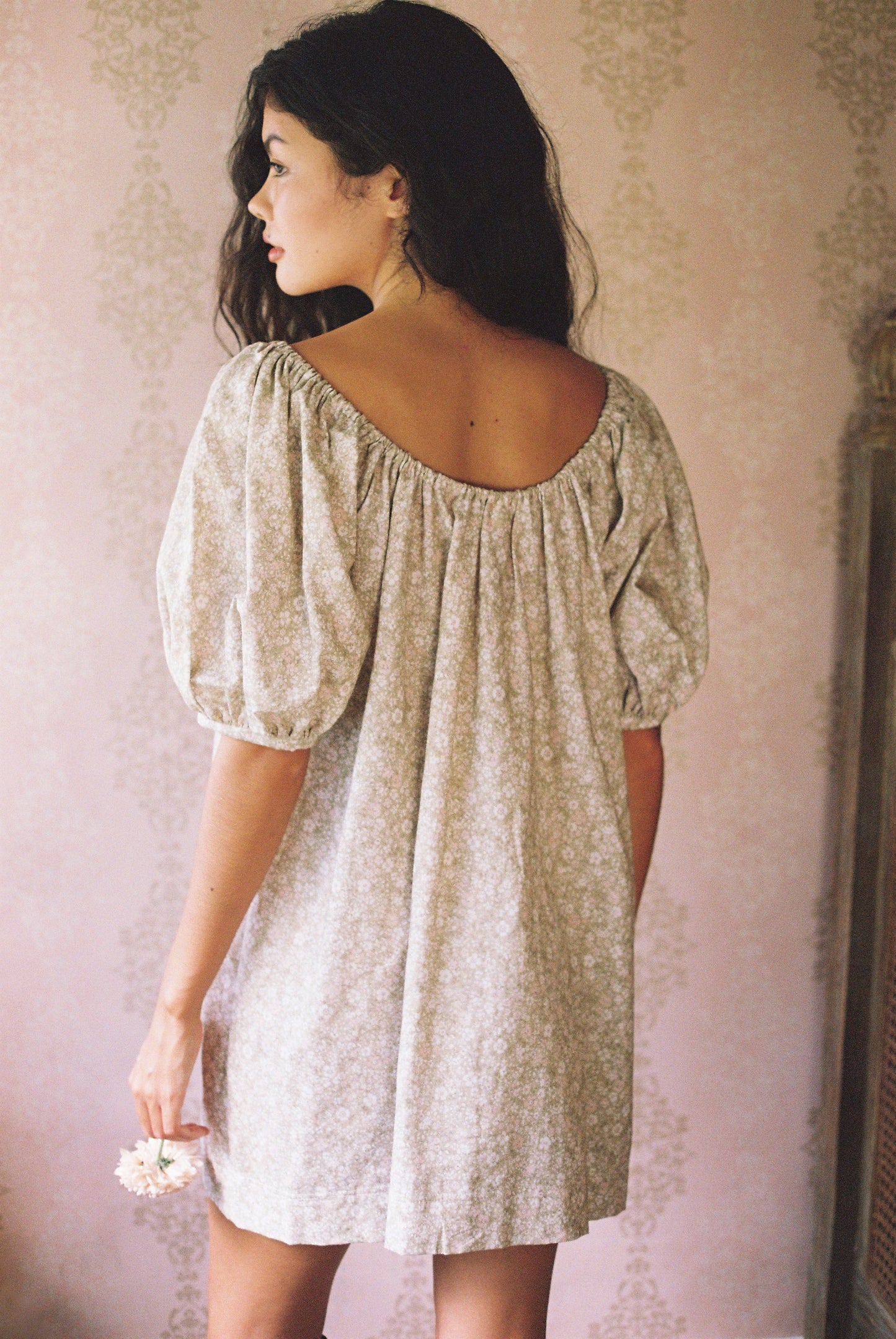 Bloom tie mini - sage bloom